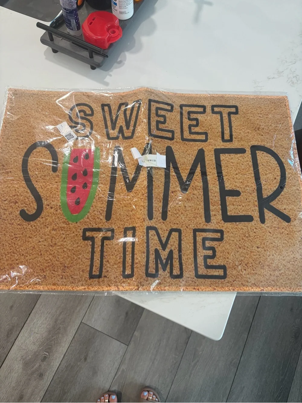 Sweet Summer Time Watermelon Coir Doormat - Brown